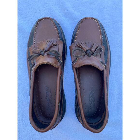 Deer Stags Duke “Newport” Men’s Leather Kiltie Tassel Loafers – Brown – Size 9 main image 8